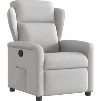 Křeslo vidaXL Polohovací křeslo textil [4015582] Barva: Obláčkově šedá