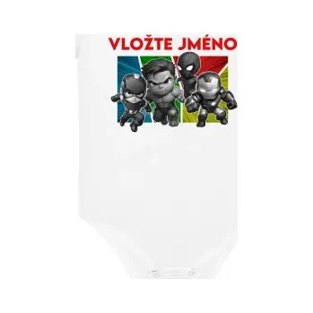 Žertovný předmět Superhrdinové - dětské body s potiskem pro fanoušky Marvelu - personalizovaný produkt- Tričkový.cz