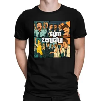 Žertovný předmět Tým ženicha - pánské tričko s potiskem- Tričkový.cz