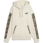 Dámská mikina Puma ESSENTIALS GRAPHIC ANIMAL COMFORT HOODIE S Béžová, Mix, Černá