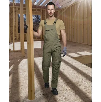 Pracovní oblečení Kalhoty s laclem ARDON®URBAN+ prodloužené khaki S