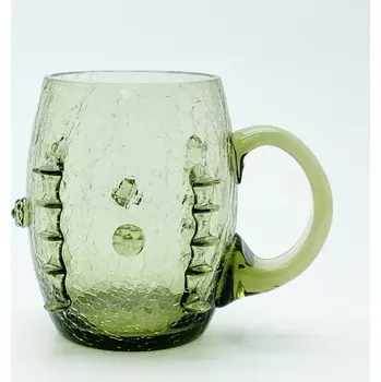 přísavka na sklo Půllitr 0,5l - Krakle - zdobený nálepy - štípání malina - lesní zelená | 99079