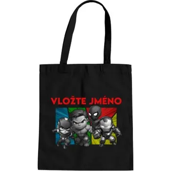 Žertovný předmět Superhrdinové - taška s potiskem pro fanoušky Marvelu - personalizovaný produkt- Tričkový.cz
