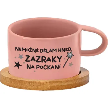 Hrnek makronka - Nemožné dělám hned, zázraky na počkání Barva hrnečku: Růžová