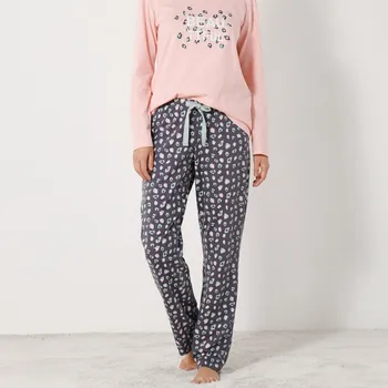 Dámské pyžamo Pyžamové kalhoty s potiskem Beautiful antracitová šedá 42/44