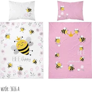 Stavebnice Playmobil Oboustranné bavlněné povlečení včelka - bílorůžová
