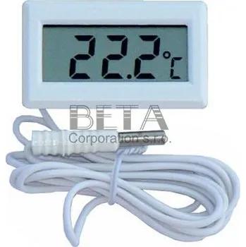 Domácí teploměr HUTERMANN HT-02C Teploměr digitální s externím čidlem - bílý