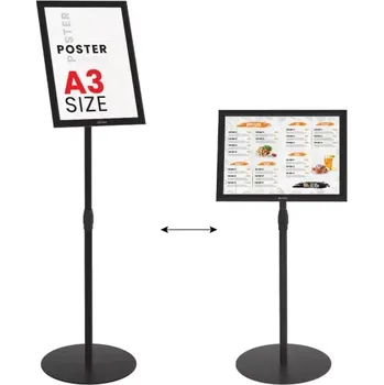 Allboards Informační reklamní stojan A3 OWZ s černým hliníkovým rámem, OWZ_MENU_04