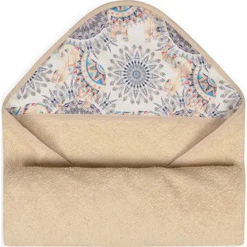 Babymatex Osuška s kapucí MAXI PRINT 100x100 cm - Béžová