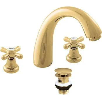 Vodovodní baterie Morava retro Vodovodní baterie umyvadlová, ručka 1, zlatá MK133.0Z