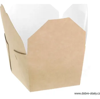 Jídlonosič Eco papírový box TAKE AWAY 600 ml přírodní