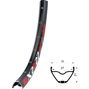 Ráfek na kolo Ráfek MTB - REMERX Enduro RX2027 29" černá - 28 děr