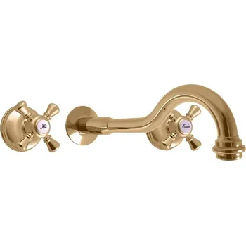 Vodovodní baterie Morava retro Vodovodní baterie umyvadlová vestavěná, ručka 3, zlatá MK331Z