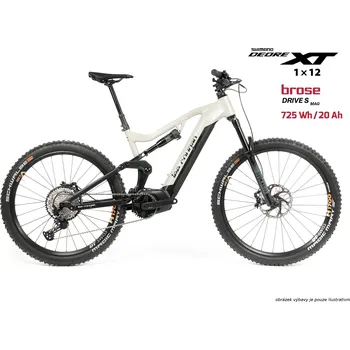 Elektrokolo Lee Cougan E-Quest – Brose S / 725 Wh, 20 Ah / Shimano XT 1x12 Bílá velikost rámu: M
