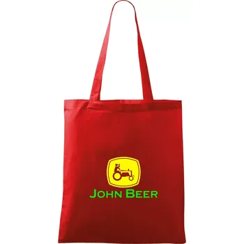 Nákupní taška John Beer traktor - Taška bavlněná - 42 x 38 cm ( Červená )