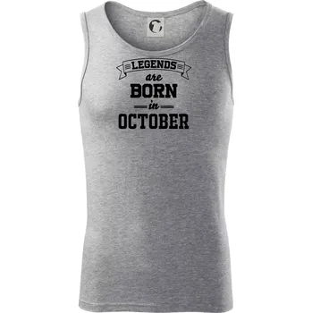 Legends are born in October - Tílko pánské Core - L ( Tmavě šedý melír )