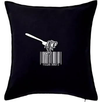 Polštář Čárový kód pasta - Polštář 50x50 - 50x50 - Pouze potah ( Černá )
