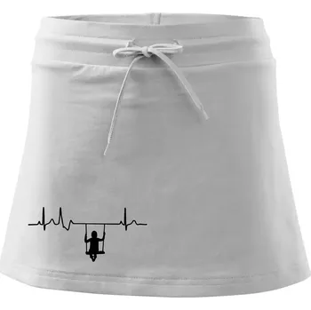 Dámská sukně EKG houpačka - Sportovní sukně - two in one - M ( Bílá )