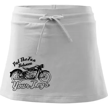 Dámská sukně Put The Fun Between Your Legs Moto - Sportovní sukně - two in one - XS ( Bílá )