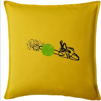 Polštář Motorová pila - Polštář 50x50 - 50x50 - Pouze potah ( Žlutá )