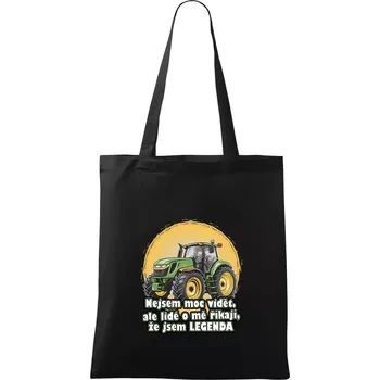 Legenda traktor - Taška bavlněná - 42 x 38 cm ( Černá )
