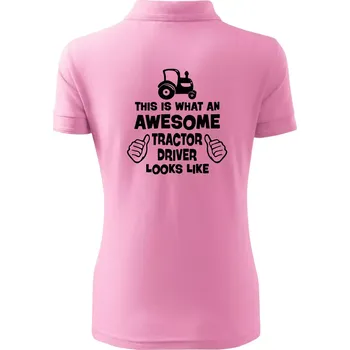 Užasný řidič je zde! - Polokošile dámská Pique Polo - XS ( Růžová )