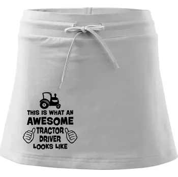 Dámská sukně Užasný řidič je zde! - Sportovní sukně - two in one - XS ( Bílá )