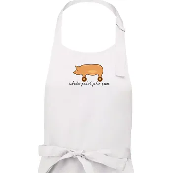 Kuchyňská zástěra Nebudu jezdit jako prase - Pánská zástěra na vaření - Univerzální velikost ( Bílá )