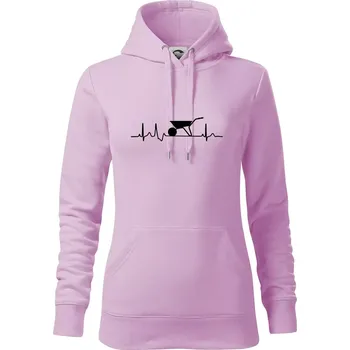 Dámská mikina EKG kolečko - Mikina dámská Cape s kapucí - XS ( Orchid )