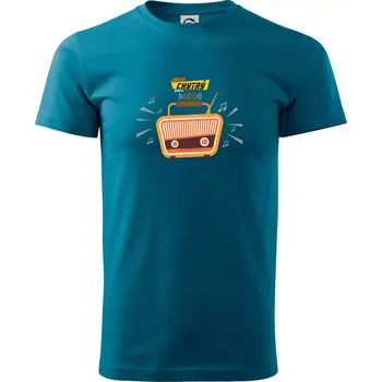 Jsem chytrý jako rádio barevné - Klasické pánské triko vyšší gramáže - S ( Petrolejová )