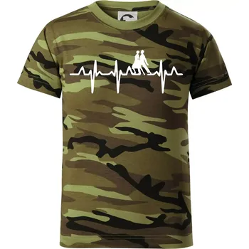 Chlapecké oblečení EKG tango - Dětské maskáčové triko - 122 cm/6 let ( Zelený maskáč )