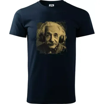 Pánské tričko Albert se sluchátky - Triko extra velké (5-8XL) - 8XL ( Námořní modrá (velmi tmavá - téměř černá) )