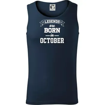 Legends are born in October - Tílko pánské Core - L ( Námořní modrá (velmi tmavá - téměř černá) )