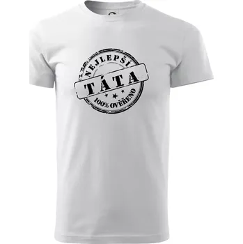 Pánské tričko Razítko - nejlepší tatínek - Triko extra velké (5-8XL) - 6XL ( Bílá )