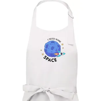 Kuchyňská zástěra I need some space - Dámská zástěra na vaření - Univerzální velikost ( Bílá )