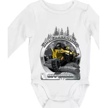 Kojenecký body ATV Bush Adventure - Body kojenecké s dlouhým rukávem - Dlouhý r. do 3 měs ( Bílá )