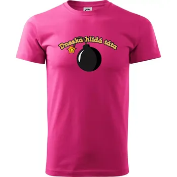 Pánská móda Dneska hlídá táta - Klasické pánské triko vyšší gramáže - M ( Purpurová )