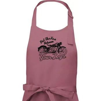 Kuchyňská zástěra Put The Fun Between Your Legs Moto - Pánská zástěra na vaření - Univerzální velikost ( Starorůžová )