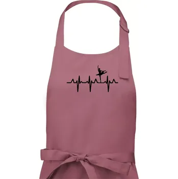 Kuchyňská zástěra EKG balet - Pánská zástěra na vaření - Univerzální velikost ( Starorůžová )