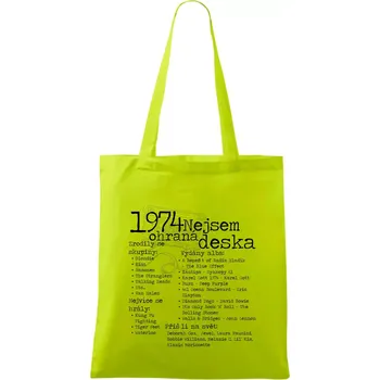 Nejsem ohraná deska 1974 - Taška bavlněná - 42 x 38 cm ( Limetková )