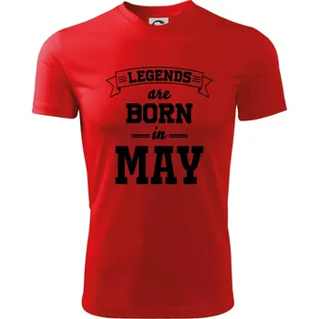 Chlapecké tričko Legends are born in May - Dětské triko sportovní (dresovina) - 146 cm/10 let ( Červená )