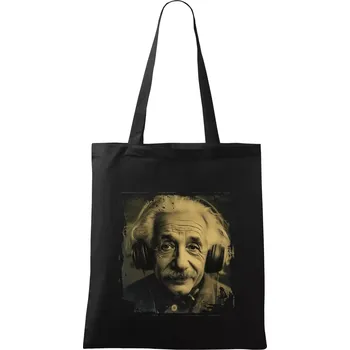 Nákupní taška Albert se sluchátky - Taška bavlněná - 42 x 38 cm ( Černá )
