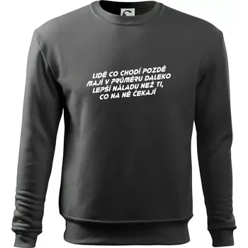 Lidé co chodí pozdě - Mikina Essential dětská - 146 cm/10 let ( Tmavá břidlice (šedá se zeleným nádechem) )