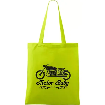 Motor baby - Taška bavlněná - 42 x 38 cm ( Limetková )