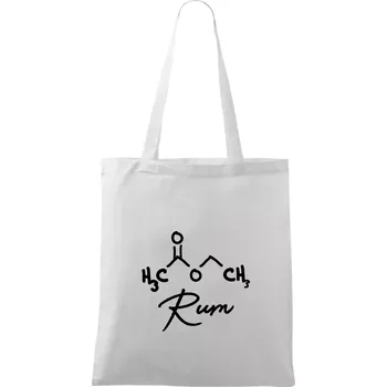 Barová chemie - rum - Taška bavlněná - 42 x 38 cm ( Bílá )