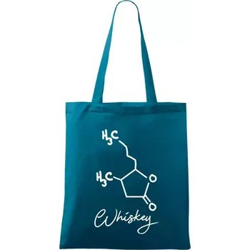 Barová chemie - whiskey - Taška bavlněná - 42 x 38 cm ( Petrolejová )