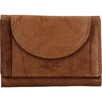 Peněženka Unisex kožená peněženka mini W-2030 Lagen hnědá