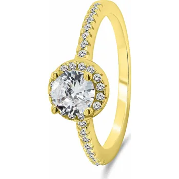 Prsten Brilio Silver Okouzlující pozlacený prsten se zirkony RI054Y 58 mm + 2 měsíce na vrácení zboží