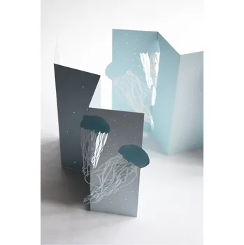 Porigami přání s obálkou Medúza světle modrá, 11x 22 cm