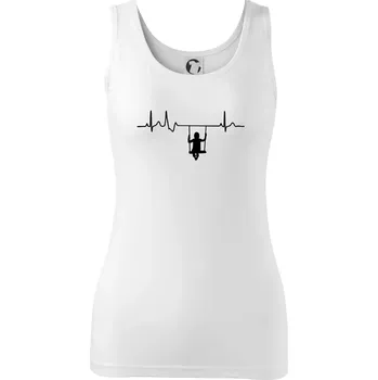 Dámské tričko EKG houpačka - Dámské tílko - 2XL ( Bílá )